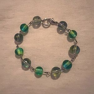 Clear gemstone ocean bracelet